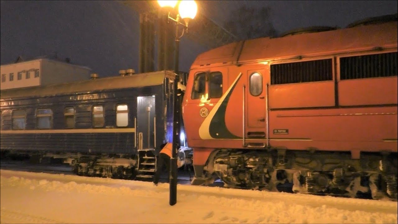 Прибытие и отцепка ТЭП70БС-172 от поезда №614 Солигорск – Могилев на станции  Могилев I