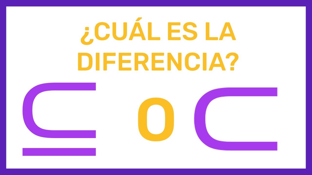 &iquest;&iquest;cu&aacute;l es la diferencia entre SUBCONJUNTO y SUBCONJUNTO PROPIO??