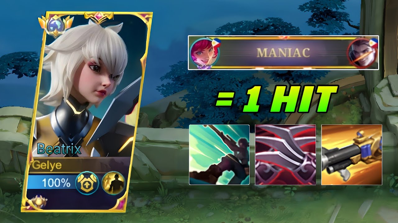 BEST BUILD TO ACTIVATE BEATRIX ONE HIT SNIPER (must try) MANIAC!!