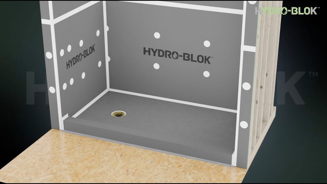 HYDRO-BLOK Bathtub to Shower Conversion with Offset Drain Shower Pans