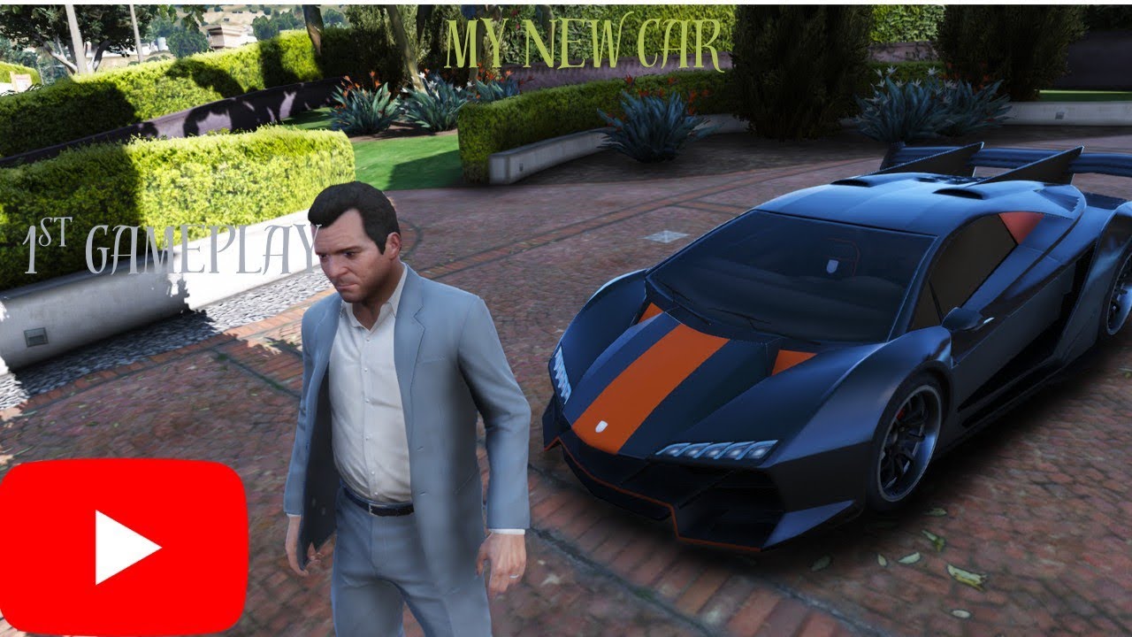 My New Car Lamborghini🩵Gta v First gameplay #gta5 #gaming #1stgameplay 