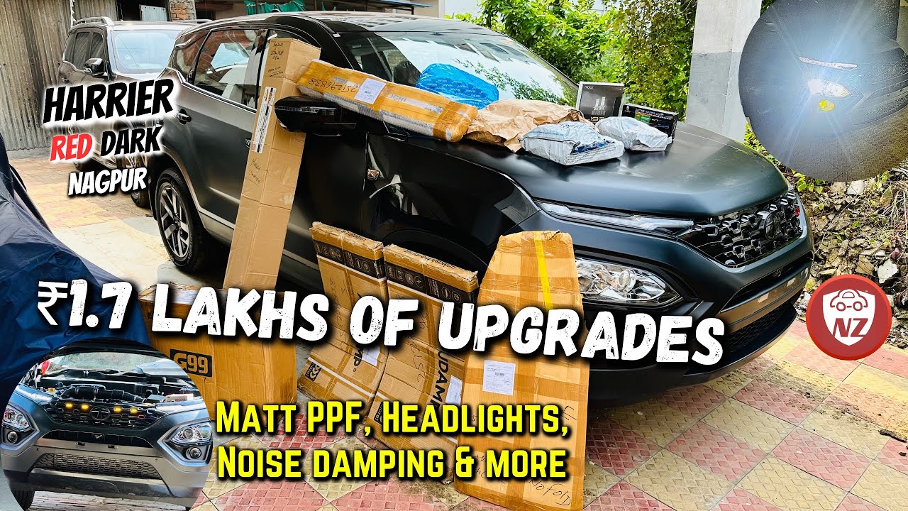 ₹1.7 lakhs of Upgrades😱🥵 Tata Harrier Red Dark Edition from Chandrapur to Nagpur | Matt PPF & more