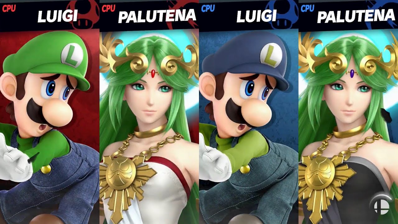 Super Smash Bros. Ultimate - Luigi & Palutena vs Dark Versions