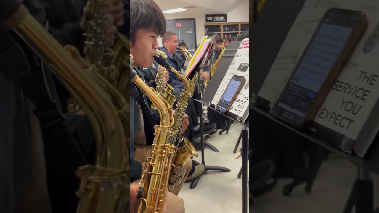 April fools prank on our band director (careless whisper during warm ups) 