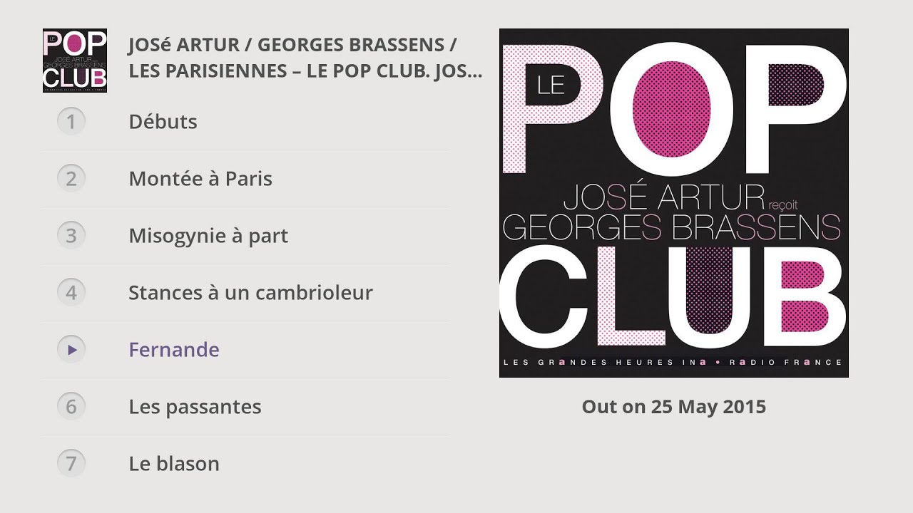 José Artur / Le Pop Club / José Artur reçoit Georges Brassens