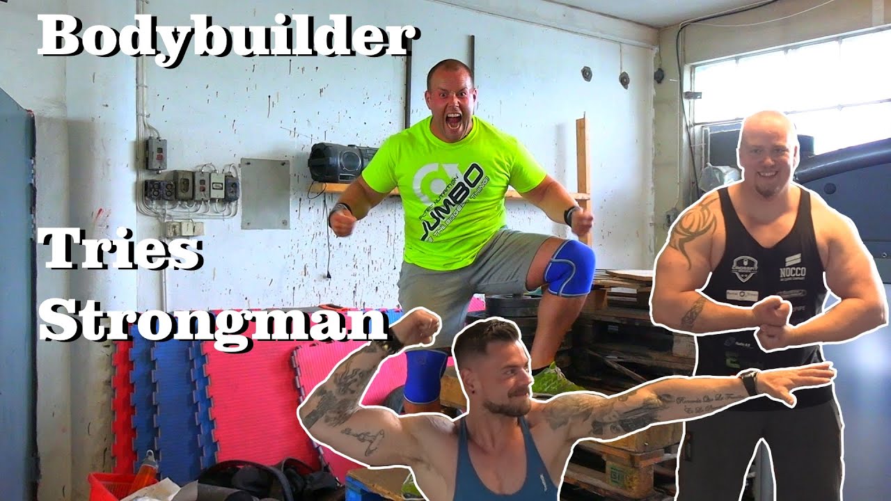 BODYBUILDER TRIES STRONGMAN -SEBASTIAN HAUGAN- STRONGMANKNUT- VIDAR, HULKEN