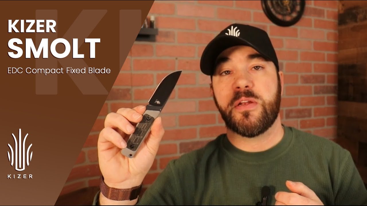 Kizer Knives New EDC Fixed Blade: Smolt! 3V Blade Steel & Less than 3'' Ideal for Outdoor Use