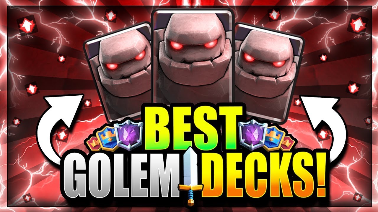 *NEW* TOP 5 BEST GOLEM DECKS!! ARENA 10 - 12 [2018] Clash Royale Best Ladder Decks