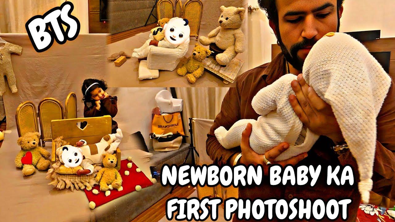 NEW BORN BABY KA FIRST PHOTOSHOOT ( BTS)👶📸