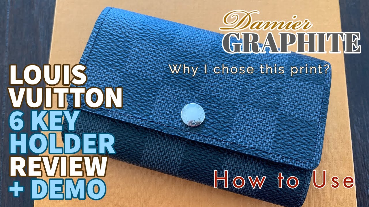 Louis Vuitton Unboxing and Review ~ 6 Key Holder ~ Damier Graphite ~ How to Use