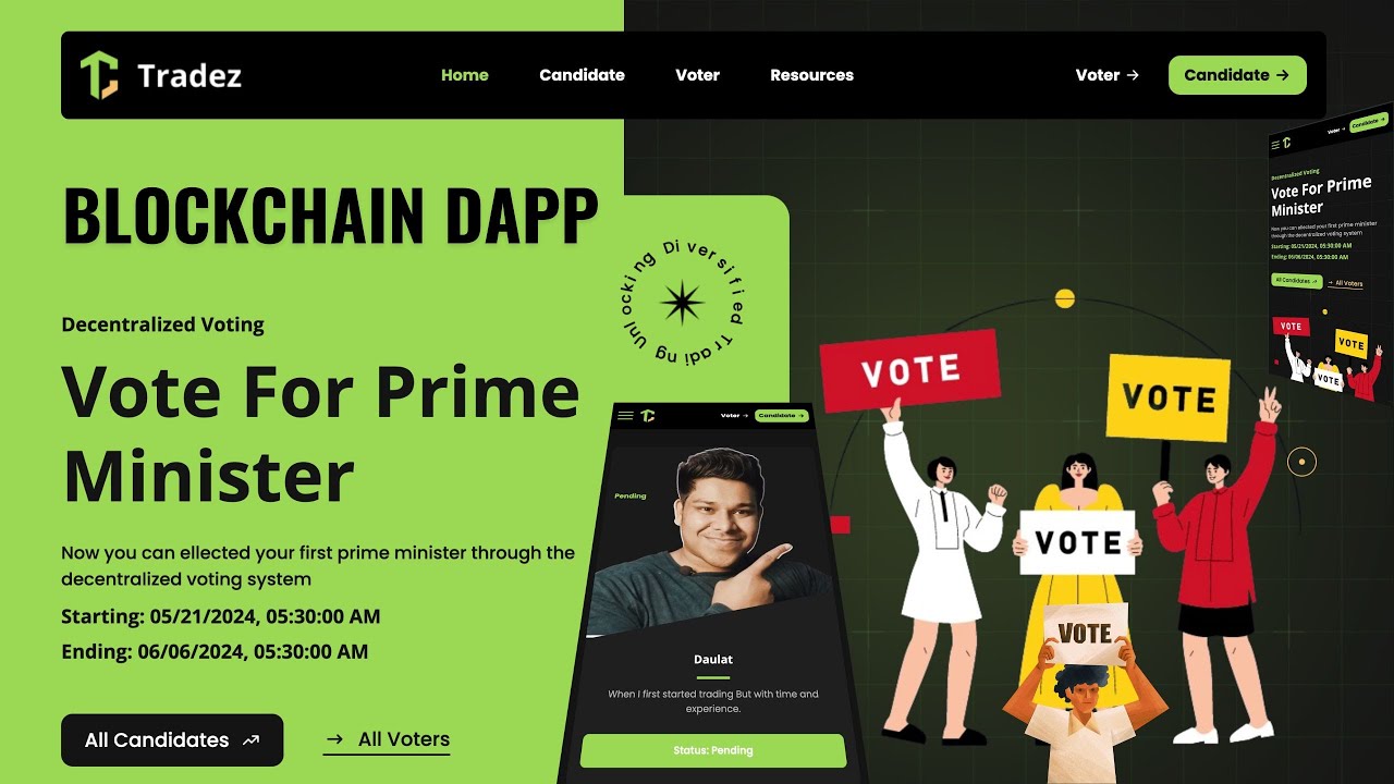 Build & Deploy Your First Decentralised Election Voting DApp | Solidity, Next.js, Hardhat - Web3