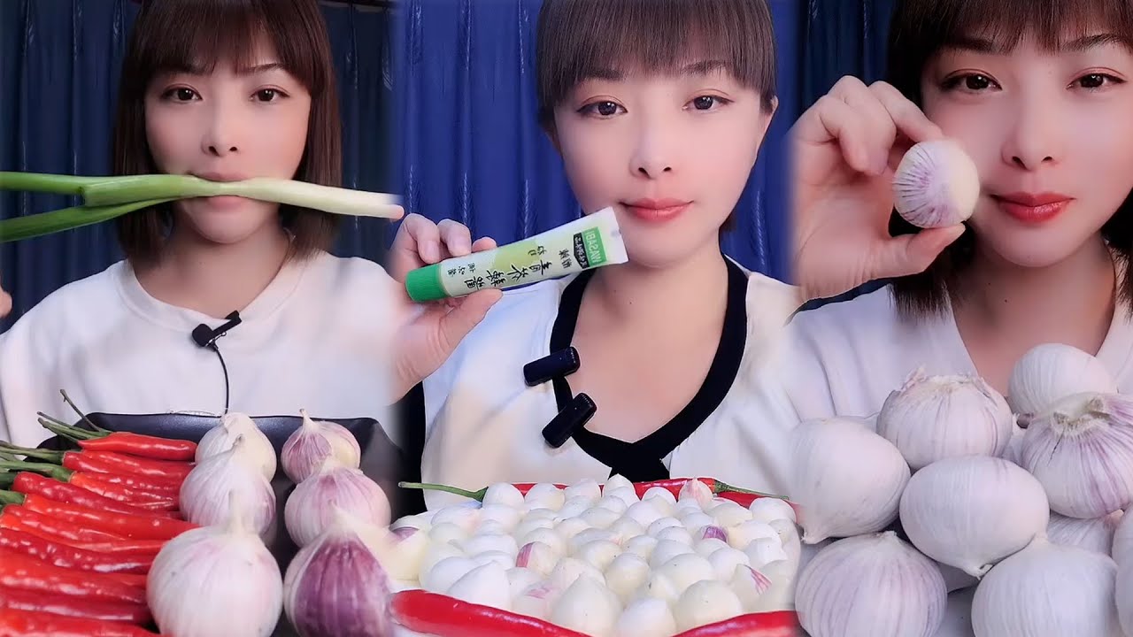 Garlic chili Spicy Food🌶️🌶️| ASMR Mukbang Garlic Chili Crispy eating show *FOOD VIDEOS