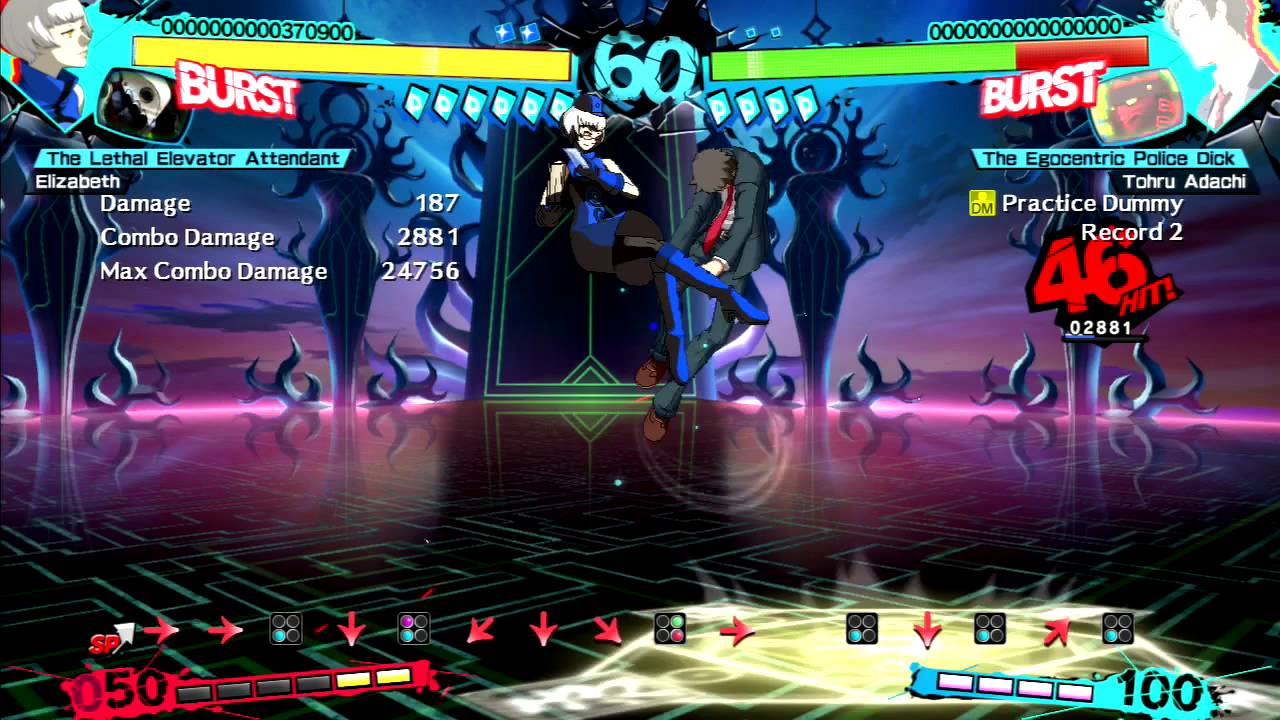 Persona 4 Arena Ultimax Elizabeth TOD Mid Screen