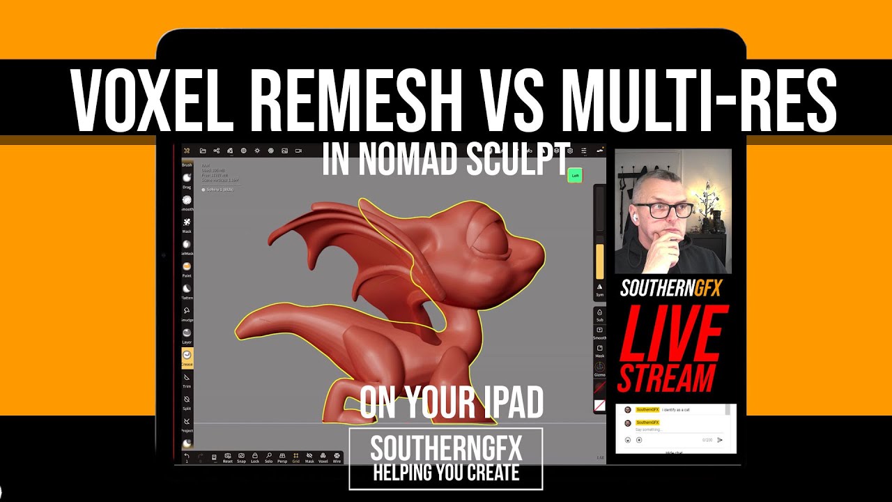 NOMAD SCULPT - Multi Res vs Voxel remesh