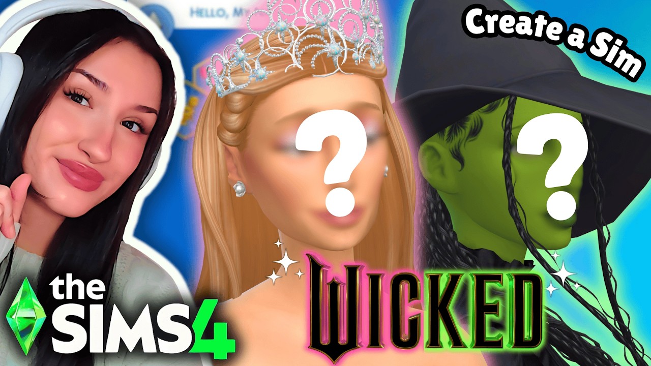 Воссоздание Глинды и Эльфабы из «Порока» в The Sims 4