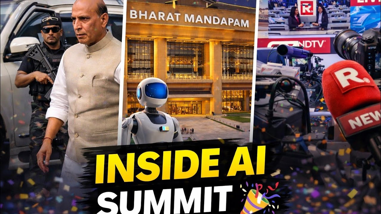 Inside AI Impact Summit 2026 🔥 | Robots, Live News & Rajnath Singh Visit