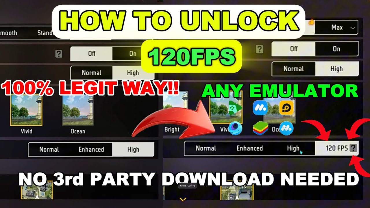 How To Unlock 120FPS Option in Free Fire Bluestacks or ANY EMULATOR 100% LEGIT Method No Clickbait!!