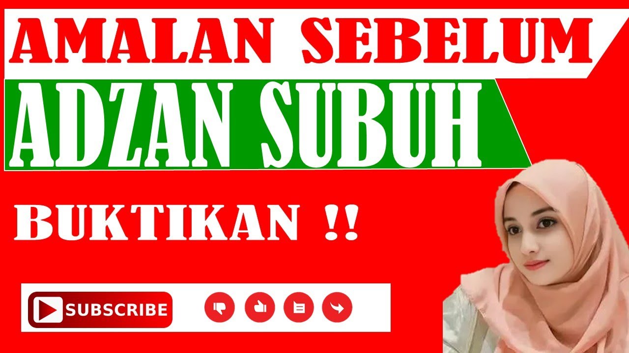 Amalan sebelum azan subuh 