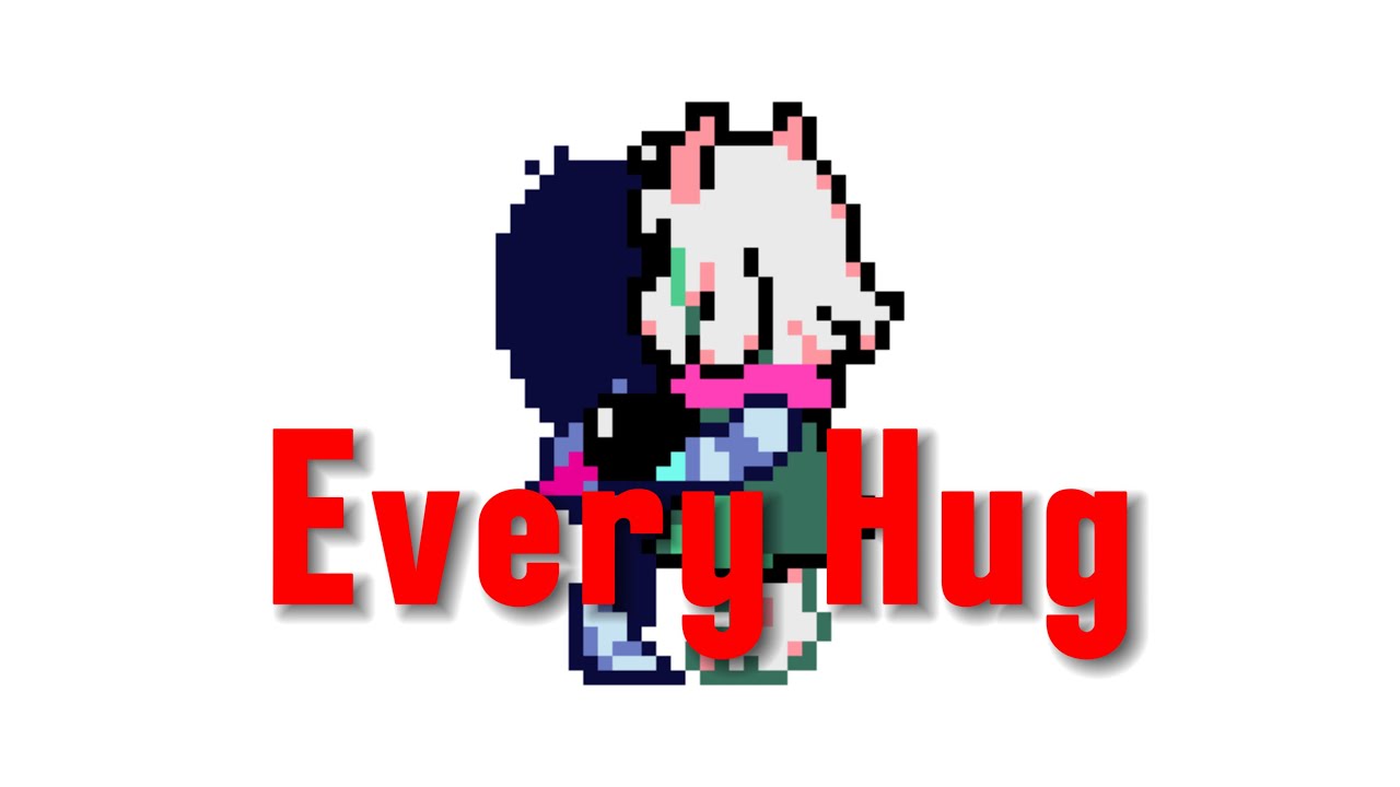 Every Ralsei Hug In Deltarune Chapters 1-4 (with Kris/The Player)
