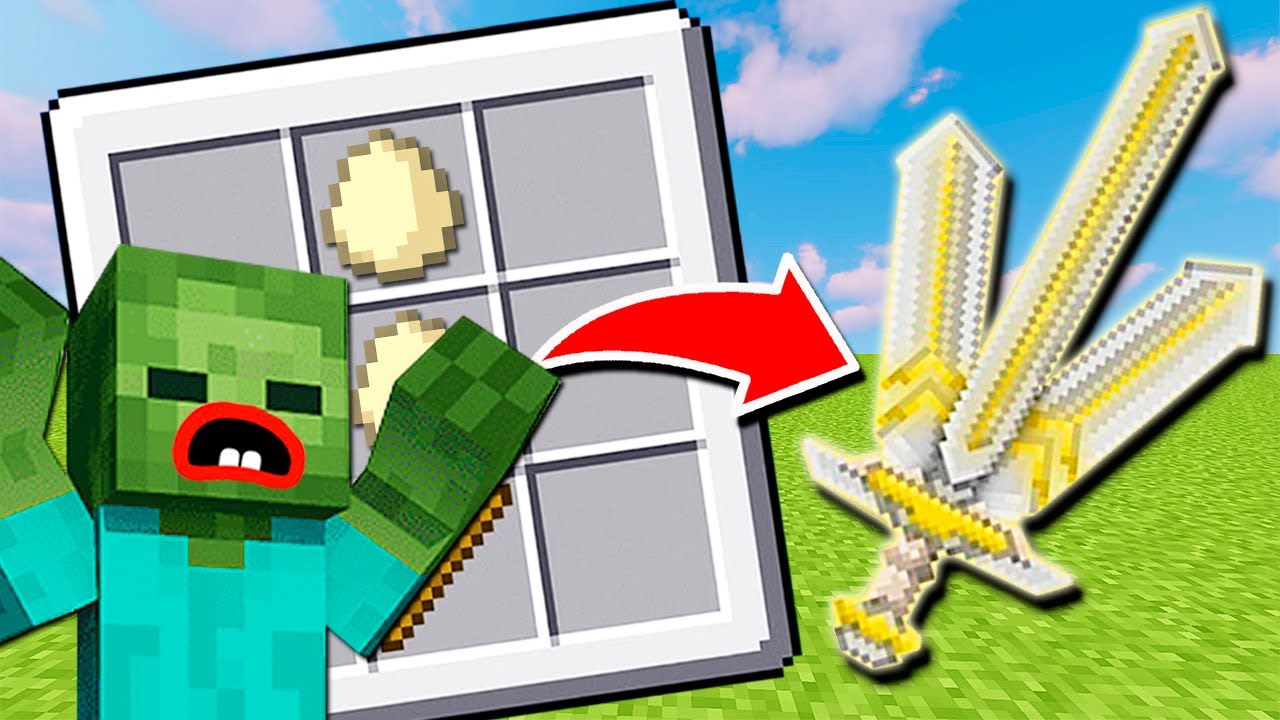 Minecraft PERO puedes hacer ESPADAS CON HUEVO - Mods survival