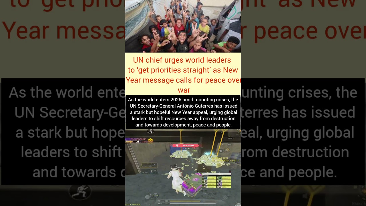 From War to Peace? UN Chief&rsquo;s New Year Appeal Goes Viral&rdquo; #youtubeshorts #shorts #short #viral #news