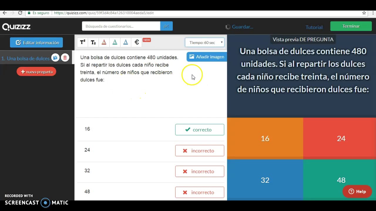 Crear cuestionarios en Quizizz