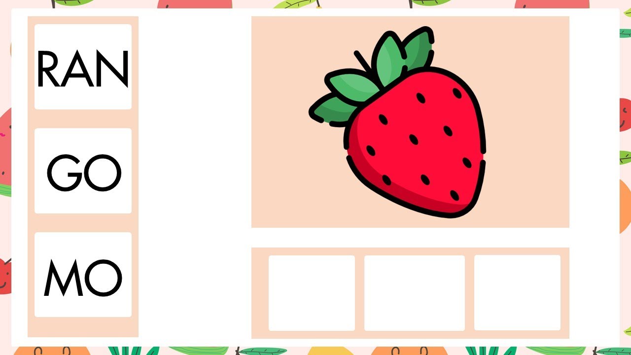📚Nomes das frutas | Aprendendo a ler e escrever |Ensine a ler em casa | Palavras por sílabas |