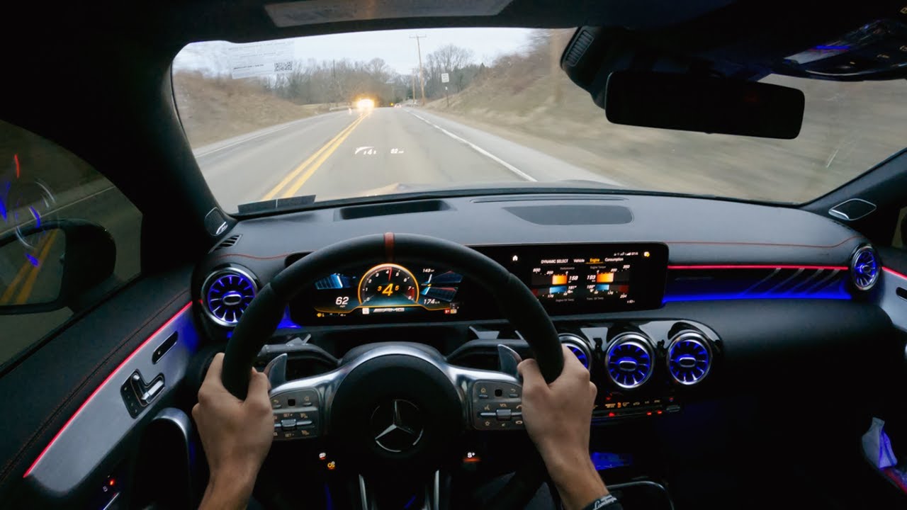 Ночная езда на CLA 45 AMG Backroads POV 2020 (демонстрация потрясающего внешнего освещения)