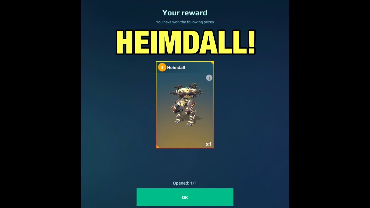 I Won HEIMDALL, the New Titan in Update 7.9! | War Robots #Shorts