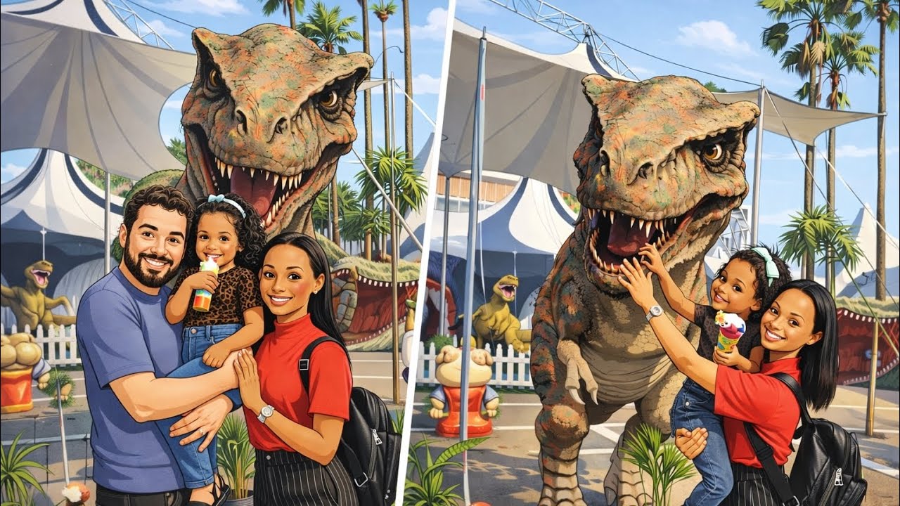 Você teria coragem de entrar nesse circo? 😱🦖 Nosso dia no Circo dos Dinossauros foi pura emoção!”