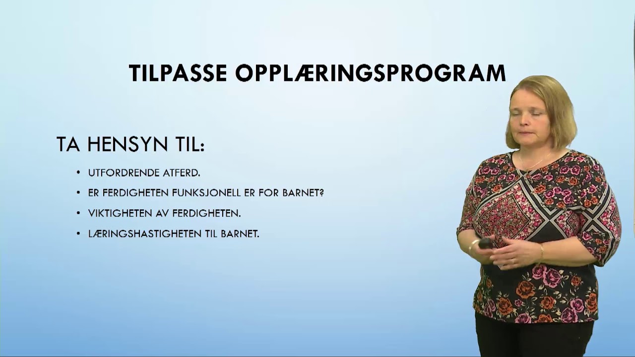 Tilpasning av oppl&aelig;ringsplan