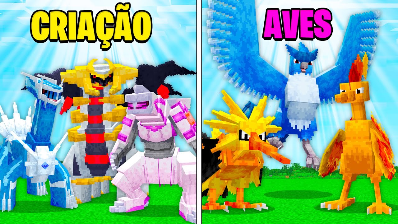 TRIOS LENDÁRIOS DECIDEM MEUS POKÉMONS NO MINECRAFT COBBLEMON!
