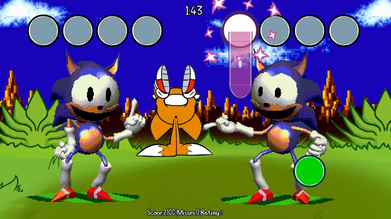 FNF Chasing but only Rewrite & Sonic.EXE all phases sing it -VS Rewrite ROUND 2 Friday Night Funkin'
