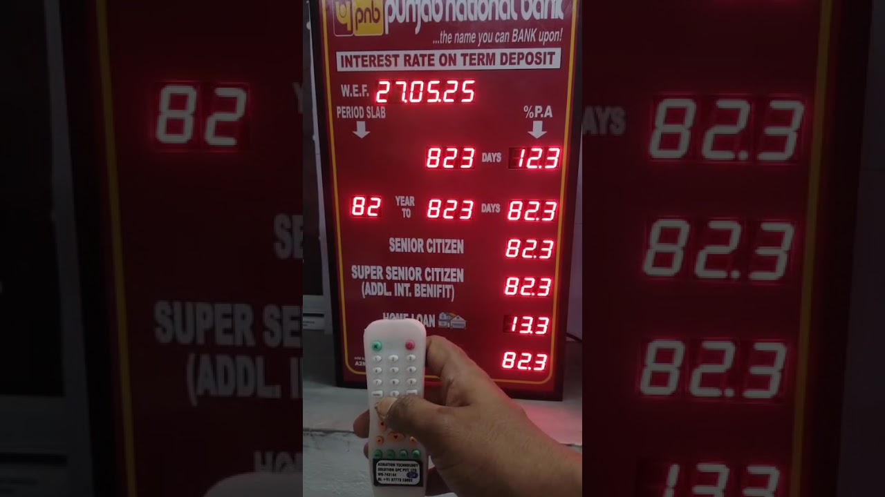 A2MATION BANK RATE DISPLAY 24 INCH X 14 INCH SETTING VIDEO