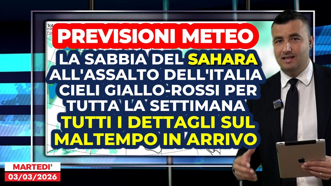 Previsioni Meteo, la sabbia del Sahara all'assalto dell'Italia: cieli giallo-rossi in arrivo!