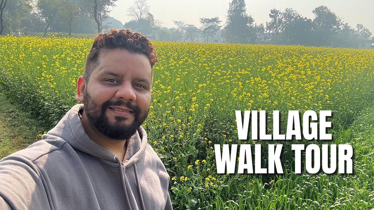 Life in Indian countryside - Relaxing walk in the beautiful Indian village | ￼ Watch for meditation