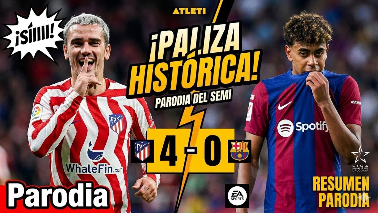 Canción Atlético de Madrid vs Barcelona 4-0 (Parodia Maluma - Felices los 4)