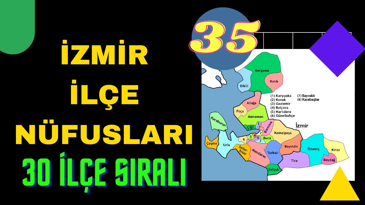 İzmir Nüfusu  - İzmir İlçe Nüfusları - İzmir Nüfusu Ne Kadar? - İzmir'in Nüfusu En Büyük İlçesi