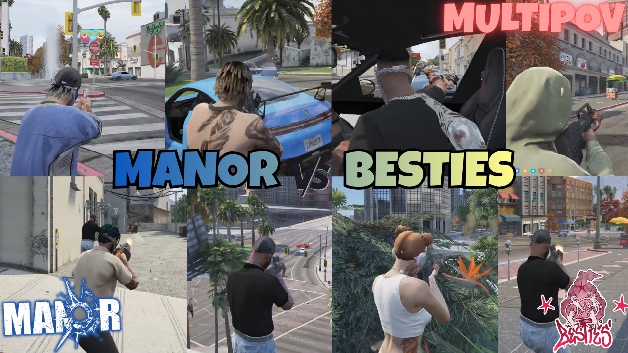 Manor vs Besties for Bank Truck Near Pillbox/Vault | MULTIPOV | NOPIXEL 4.0 GTA RP