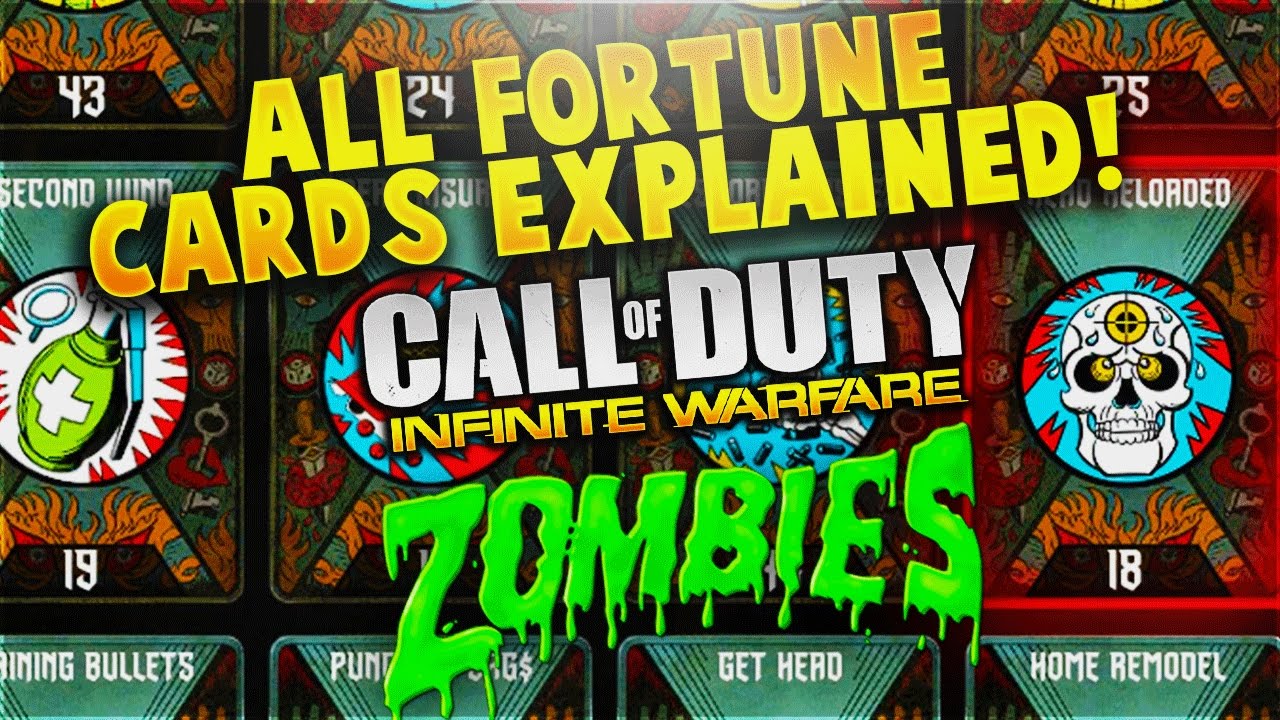 ALL FORTUNE CARDS IN INFINITE WARFARE ZOMBIES EXPLAINED! (Infinite Warfare Zombies Gameplay) Part 1