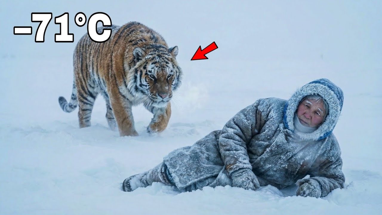 85 years old woman Was Freezing to Death… Until a Siberian Tiger Walked Out of the Snow