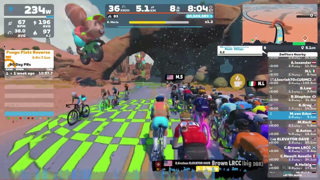 Zwift - Pacer Group Ride: Waisted 8 in Watopia with Maria + Epic KOM
