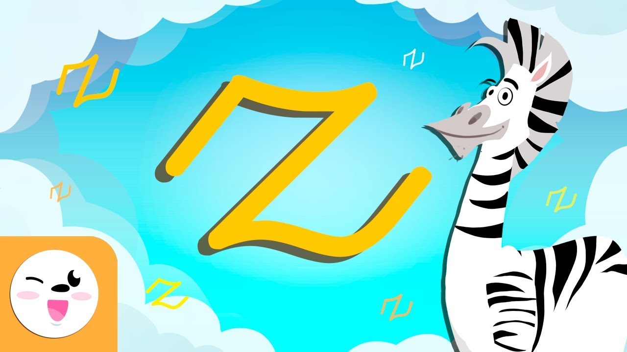 Letra Z con caligraf&iacute;a enlazada - El abecedario para ni&ntilde;os