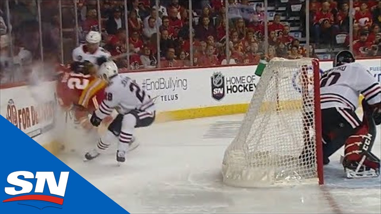 Duncan Keith Gets Ejected After Running Dillon Dube Into The Boards With A Dangerous Hit