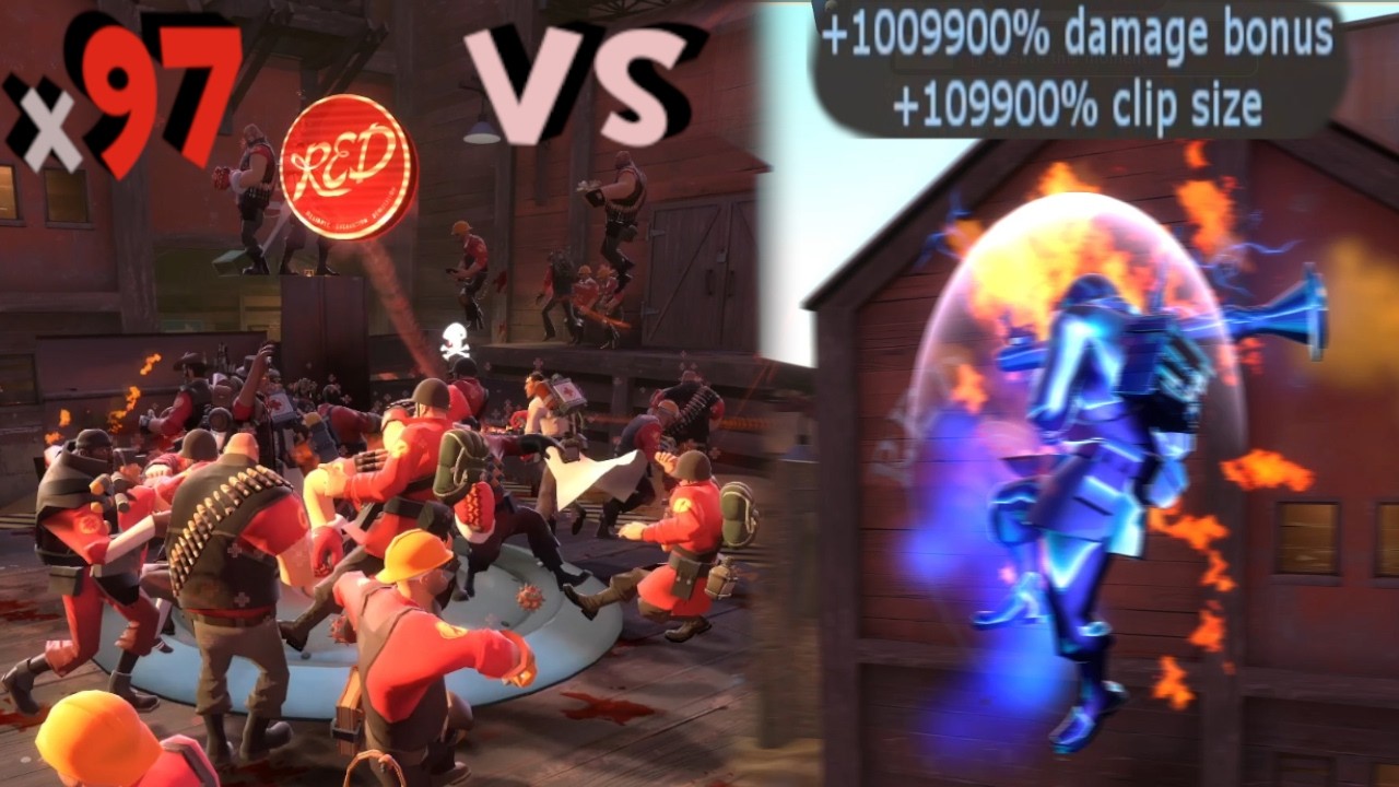 97 Players vs 1 Valve Rocket Launcher