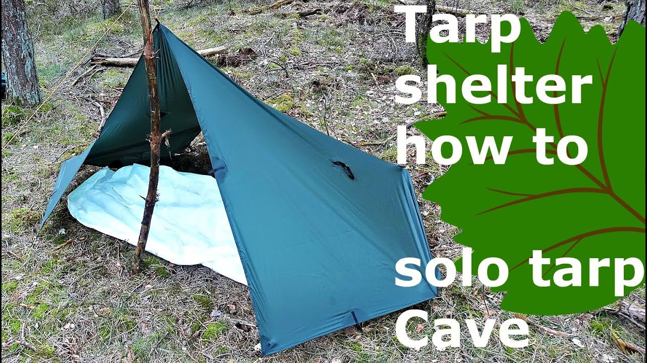 tarp shelter how to: cave with a solo rectangular tarp