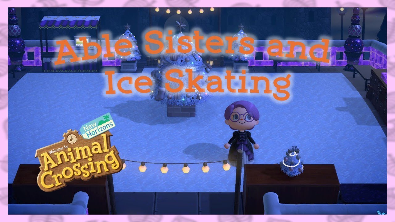 Able Sisters & Ice Skating ACNH/Animal Crossing/ Goth Holiday Island