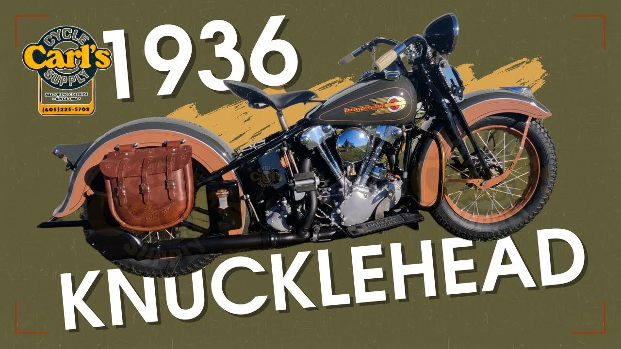 Обратите внимание на этот недавно отреставрированный Harley-Davidson Knucklehead 1936 года!
