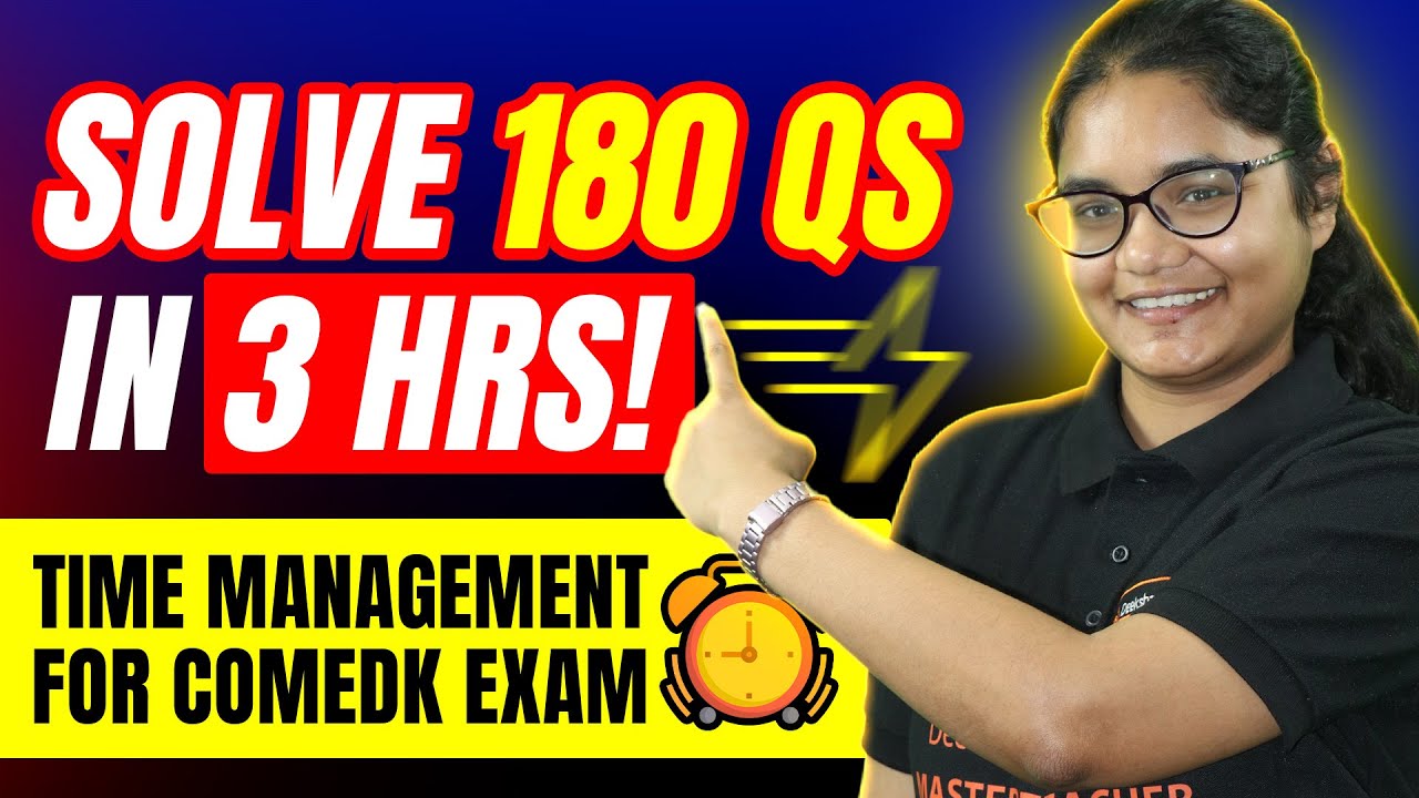 ⏱️ COMEDK 2025 Exam Hall Time Management Strategy 📘🧠