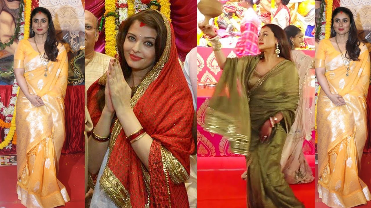 Rani Mukherji & Aishwarya's crazy Dance with Kajol, Kareena Kapoor, Jaya Bachchan at Durga Puja 2023